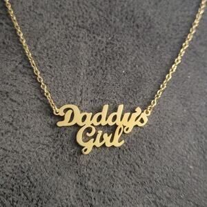 "Daddy's Girl" gold stainless steel necklace